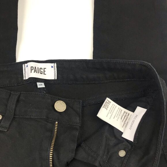 PAIGE black peg skinny pants - Picture 2 of 4